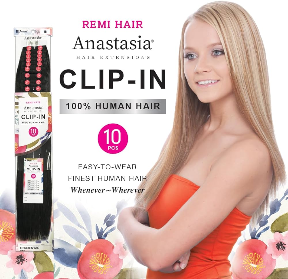 Sensual 100% Remi Human Hair  Anastasia Clip in  10pcs - 20"